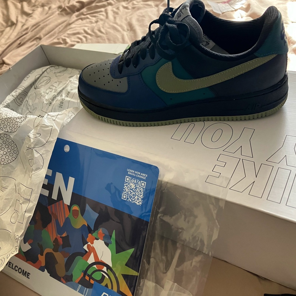 NIKE “ NikeID “Air Force 1 ‘07 (Black/Multi-Color) Shoes